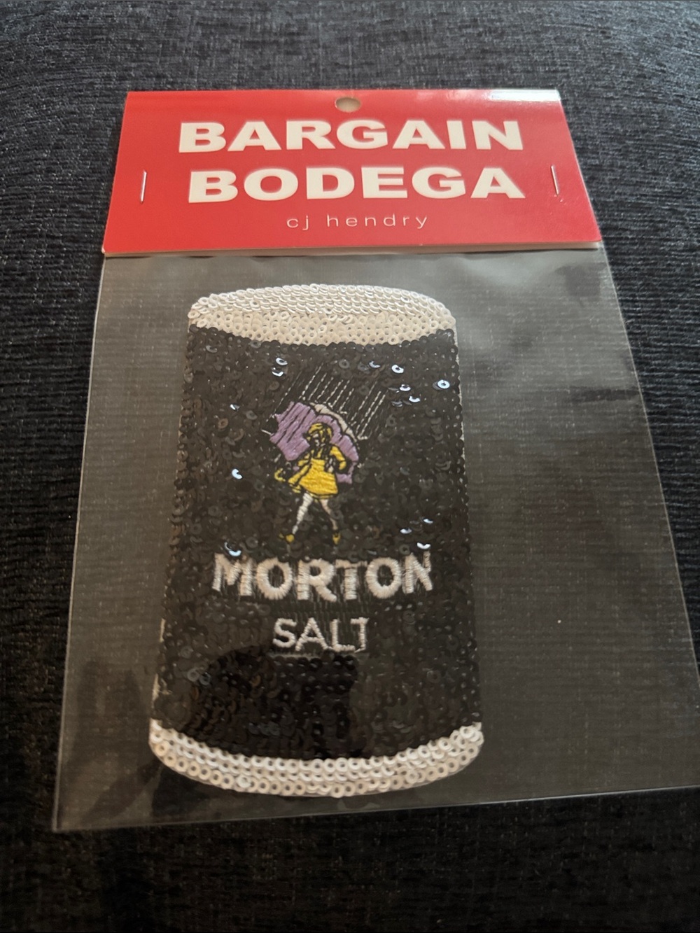 Bargain Bodega CJ Hendry Sequin Morton Salt Can Wall Art Patch